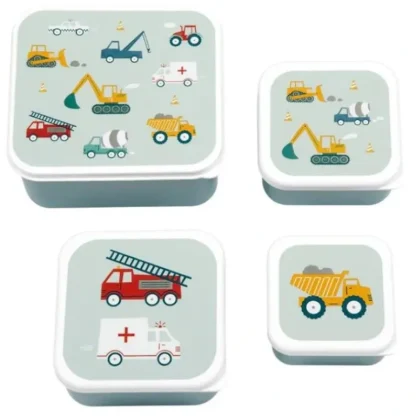 A Little Lovely Co. Lunch Container Set - Vehicles - Little Painter Art | Exploring the Endless Possibilities of Art Flash Sale