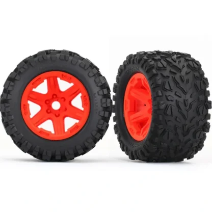 8672A Traxxas Tires & wheels, assembled, glued (orange Carbide wheels) - Little Painter Art | Exploring the Endless Possibilities of Art Fashion