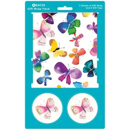 Abacus Gift Wrap Pack with Tags - Butterflies - Little Painter Art | Exploring the Endless Possibilities of Art Shop
