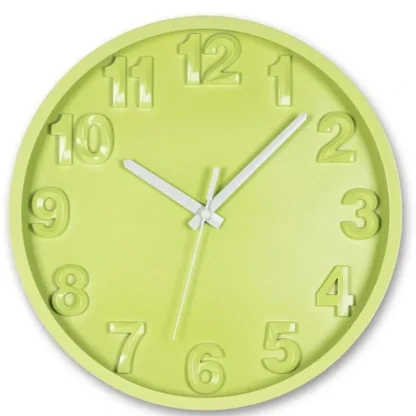 Abbott 12" Wall Clock - Green - Little Painter Art | Exploring the Endless Possibilities of Art Cheap