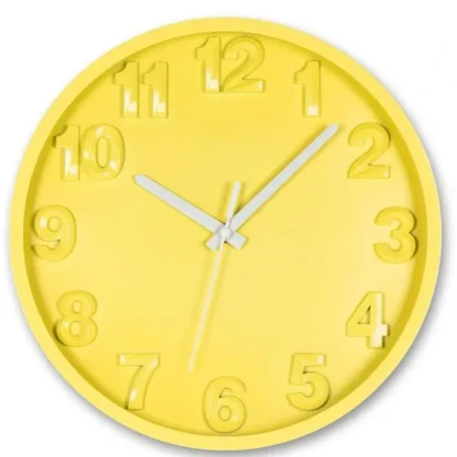 Abbott 12" Wall Clock - Yellow - Little Painter Art | Exploring the Endless Possibilities of Art Cheap