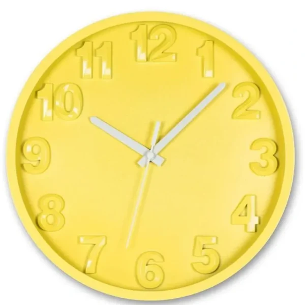 Abbott 12" Wall Clock - Yellow - Little Painter Art | Exploring the Endless Possibilities of Art Cheap