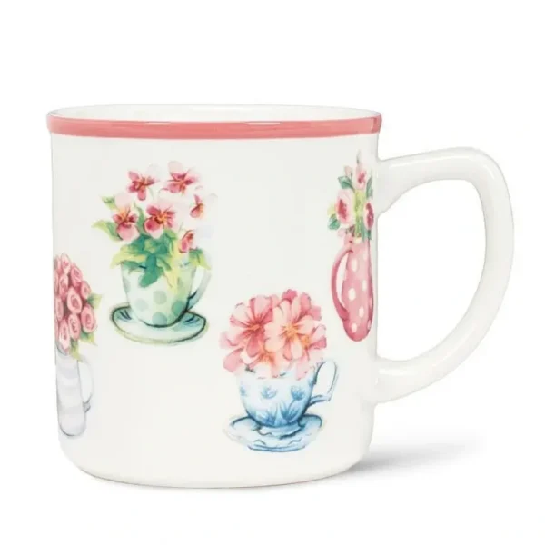Abbott Ceramic Mug 14oz Teacup Flowers - Little Painter Art | Exploring the Endless Possibilities of Art Cheap