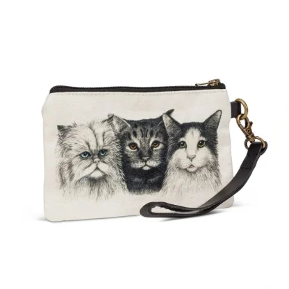 Abbott Cotton Pouch - Trio of Cats - Little Painter Art | Exploring the Endless Possibilities of Art Online