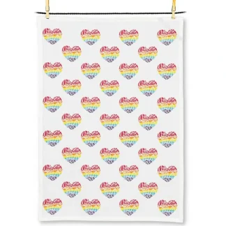Abbott Cotton Tea Towel - Rainbow Hearts - Little Painter Art | Exploring the Endless Possibilities of Art New