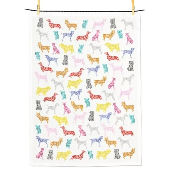 Abbott Cotton Tea Towel - Speckled Dogs - Little Painter Art | Exploring the Endless Possibilities of Art Discount
