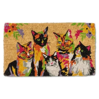 Abbott Doormat - Five Cats Abstract - Little Painter Art | Exploring the Endless Possibilities of Art Sale