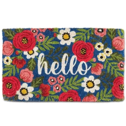 Abbott Doormat - Floral Hello - Little Painter Art | Exploring the Endless Possibilities of Art Sale