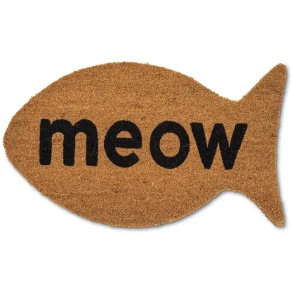 Abbott Doormat - Meow Fish-Shaped - Little Painter Art | Exploring the Endless Possibilities of Art Clearance
