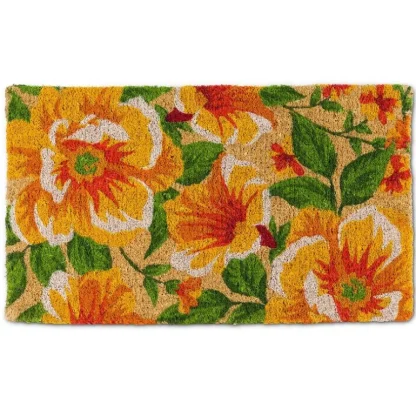 Abbott Doormat - Peach Field Flowers - Little Painter Art | Exploring the Endless Possibilities of Art Cheap