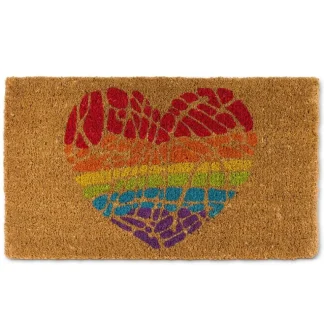 Abbott Doormat - Rainbow Heart - Little Painter Art | Exploring the Endless Possibilities of Art Cheap