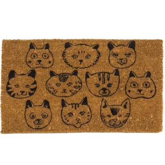 Abbott Doormat - Simple Cat Faces - Little Painter Art | Exploring the Endless Possibilities of Art Cheap