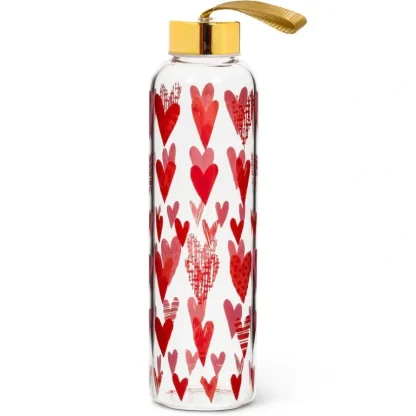 Abbott Glass Water Bottle 18oz Hearts - Little Painter Art | Exploring the Endless Possibilities of Art Shop