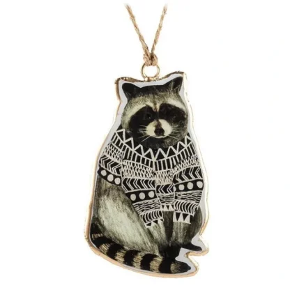 Abbott Hanging Metal Ornament - Raccoon - Little Painter Art | Exploring the Endless Possibilities of Art Cheap