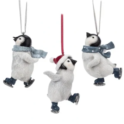 Abbott Hanging Ornament - Skating Penguin (Assorted) - Little Painter Art | Exploring the Endless Possibilities of Art Fashion