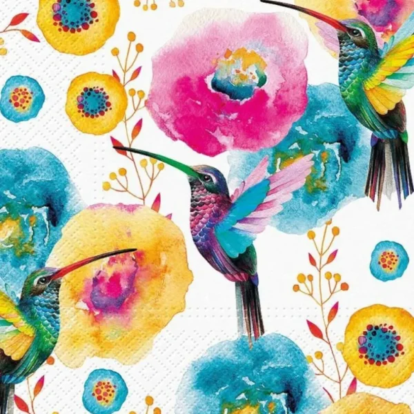 Abbott Lunch Napkins - Hummingbirds - Little Painter Art | Exploring the Endless Possibilities of Art Best Sale