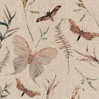 Abbott Lunch Napkins 20pk - Elegant Moths - Little Painter Art | Exploring the Endless Possibilities of Art Best