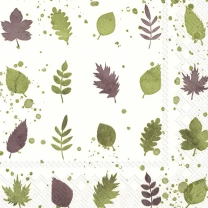Abbott Lunch Napkins 20pk - Leaves - Little Painter Art | Exploring the Endless Possibilities of Art Shop