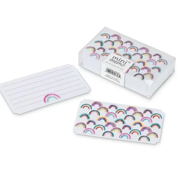 Abbott Mini Memo Notecards 50pk - Rainbows - Little Painter Art | Exploring the Endless Possibilities of Art Fashion