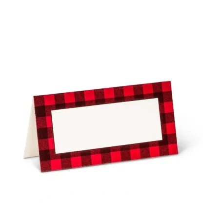 Abbott Placecards 12pk Buffalo Plaid - Little Painter Art | Exploring the Endless Possibilities of Art Fashion