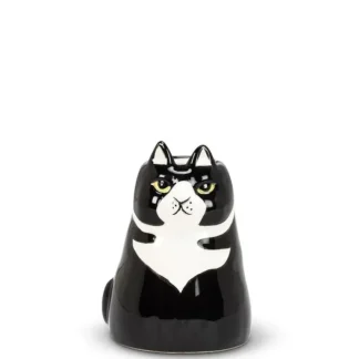 Abbott Planter - Sitting Cat Black and White - Little Painter Art | Exploring the Endless Possibilities of Art Cheap