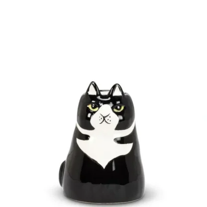 Abbott Planter - Sitting Cat Black and White - Little Painter Art | Exploring the Endless Possibilities of Art Cheap