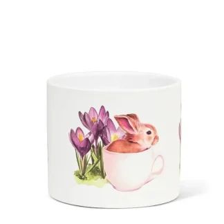 Abbott Planter - Small Bunny & Crocus - Little Painter Art | Exploring the Endless Possibilities of Art Online