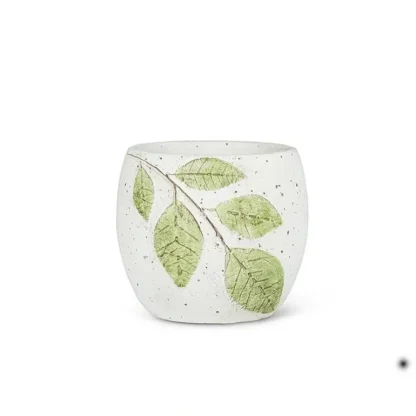 Abbott Planter - Small Green Leaf - Little Painter Art | Exploring the Endless Possibilities of Art Best Sale
