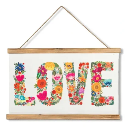 Abbott Scroll Wall Decor - Floral LOVE - Little Painter Art | Exploring the Endless Possibilities of Art Hot