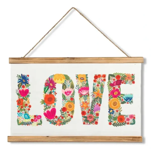 Abbott Scroll Wall Decor - Floral LOVE - Little Painter Art | Exploring the Endless Possibilities of Art Hot