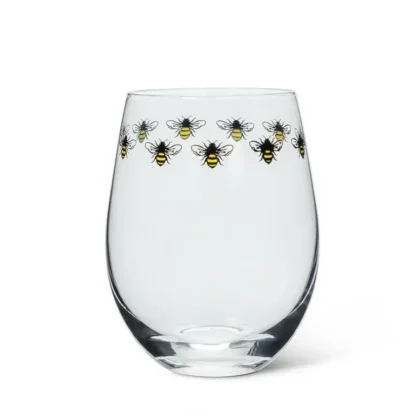 Abbott Stemless Wine Glass - Bees - Little Painter Art | Exploring the Endless Possibilities of Art Clearance