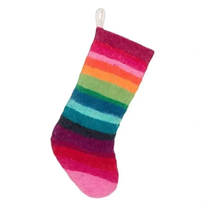Abbott Stocking 100% Sheep's Wool - Multi Coloured Stripes - Little Painter Art | Exploring the Endless Possibilities of Art Online