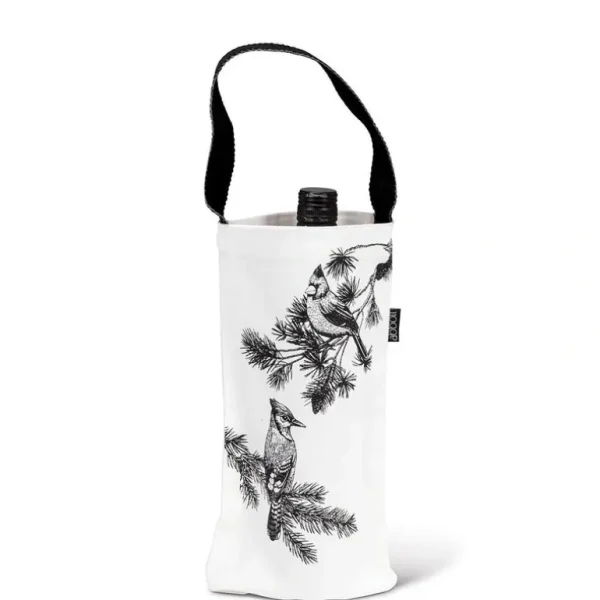 Abbott Wine Bottle Tote Bag - Winter Birds - Little Painter Art | Exploring the Endless Possibilities of Art Cheap