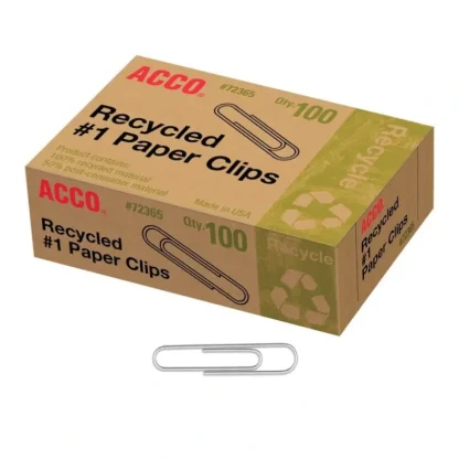 Acco Recycled Paperclips #1 Standard 100pk - Little Painter Art | Exploring the Endless Possibilities of Art Flash Sale