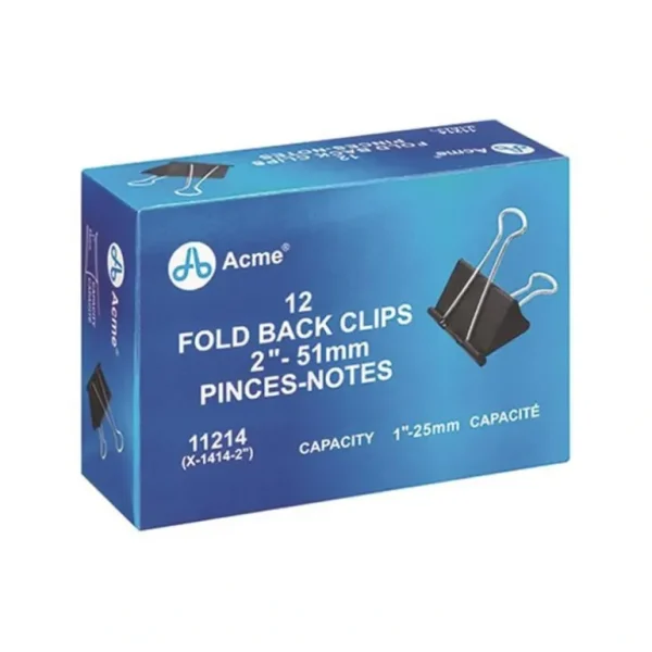 Acme Foldback Clips 2" Pack of 12 - Little Painter Art | Exploring the Endless Possibilities of Art Shop