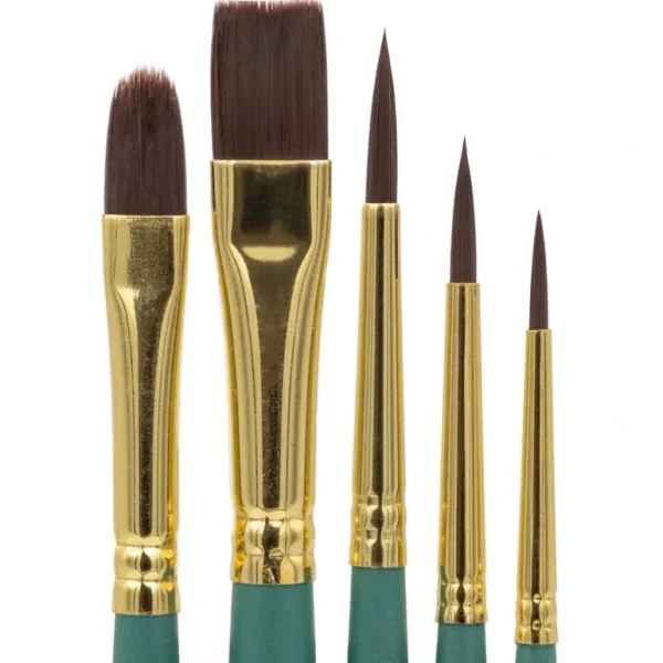 Acrylic Brush Set of 5 Brushes - Little Painter Art | Exploring the Endless Possibilities of Art 1Set Sale