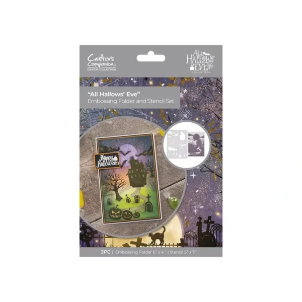 All Hallows Eve Stencil and Embossing Folder - All Hallows Eve - Little Painter Art | Exploring the Endless Possibilities of Art Sale