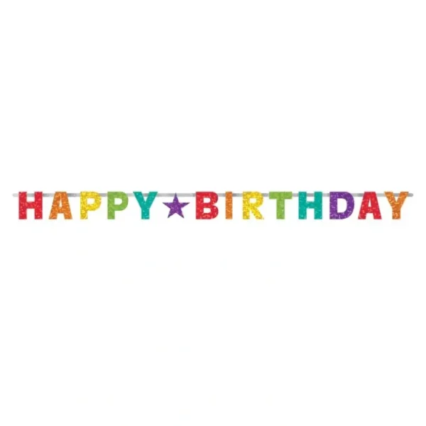 Amscan Birthday Banner - Prismatic Rainbow Letters - Little Painter Art | Exploring the Endless Possibilities of Art Cheap