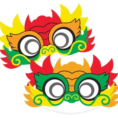 Amscan Chinese New Year Paper Masks 8pk - Little Painter Art | Exploring the Endless Possibilities of Art Shop