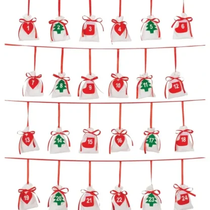 Amscan Christmas Advent Pouch Garland 10ft - Little Painter Art | Exploring the Endless Possibilities of Art Shop