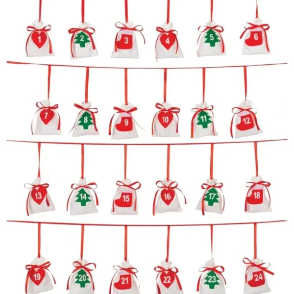 Amscan Christmas Advent Pouch Garland 10ft - Little Painter Art | Exploring the Endless Possibilities of Art Shop