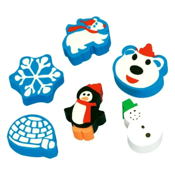 Amscan Eraser Set 24pc Winter Fun - Little Painter Art | Exploring the Endless Possibilities of Art Shop