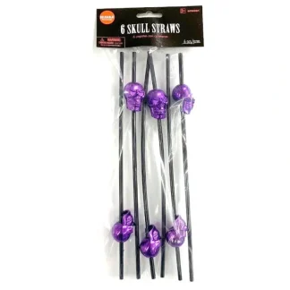 Amscan Halloween Reusable Iridescent Skull Straws 6pk - Little Painter Art | Exploring the Endless Possibilities of Art Cheap