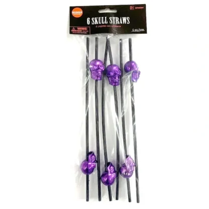 Amscan Halloween Reusable Iridescent Skull Straws 6pk - Little Painter Art | Exploring the Endless Possibilities of Art Cheap