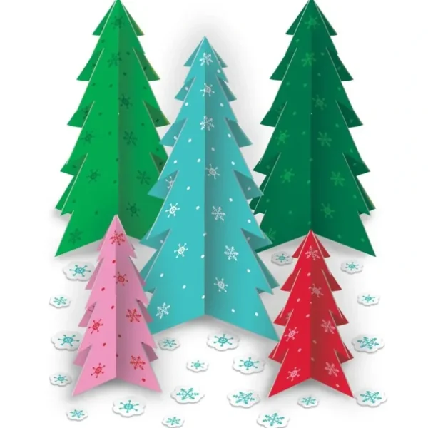 Amscan Holiday Decor - Paper Slotted Trees - Little Painter Art | Exploring the Endless Possibilities of Art Online