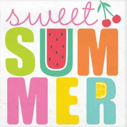 Amscan Lunch Napkins 16pk - Sweet Summer - Little Painter Art | Exploring the Endless Possibilities of Art Outlet