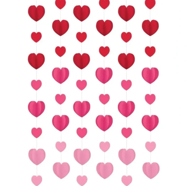 Amscan Valentines Dimensional Paper Hearts String Decorations - Little Painter Art | Exploring the Endless Possibilities of Art New