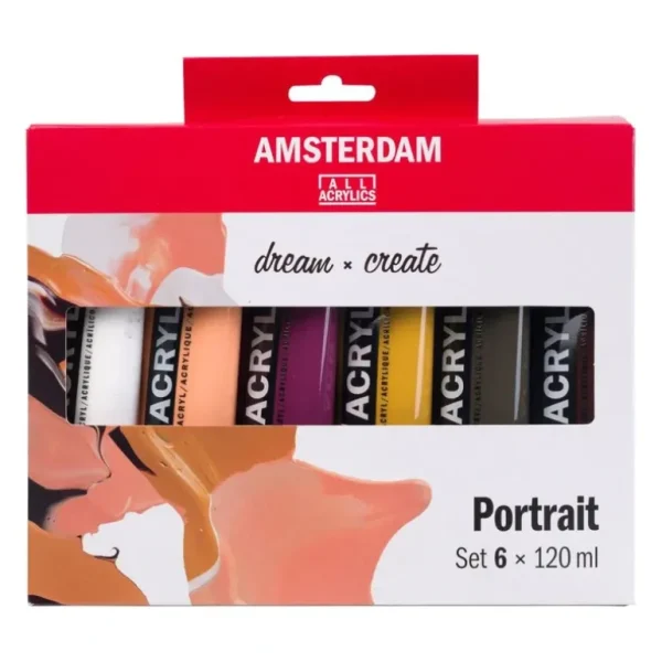 Amsterdam Acrylic Paint Set - Portrait 6 x 120ml - Little Painter Art | Exploring the Endless Possibilities of Art Best