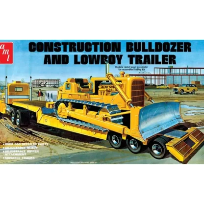 AMT Lowboy Trailer & Bulldozer Combo 1/25 Model Kit (Level 3) - Little Painter Art | Exploring the Endless Possibilities of Art Hot