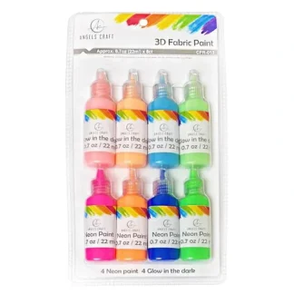 Angels Craft 3D Fabric Paint 8pk - Neon & Glow - Little Painter Art | Exploring the Endless Possibilities of Art Outlet